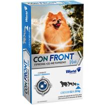 Antipulgas e Carrapatos Word Fipronil Veterinária ConFront Plus 0,67ml para Cães de 02 a 10kg