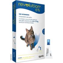 Antipulgas e Carrapatos Zoetis Revolution 45mg para Gatos de 2,5 a 7,5 kg - Embalagem com 1 Ampola