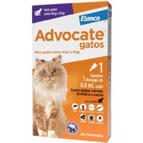 Antipulgas e Vermicida Advocate Elanco 0,8ml para Gatos de 4 a 8 Kg