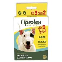 Antipulgas Fiprolex de 1,34 mL Cães de 11 à 20 Kg - Caixa com 3 Pipetas