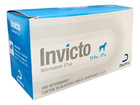 Antipulgas Invicto Para Cães 11,4 - 57kg com 20 Blisters 1 Comprimido