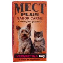 Antipulgas Mect Plus 1 Mg Cães e Gatos de 2,5 a 5Kg