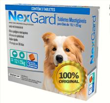 Antipulgas nexgard cães 10 a 25 kg 3 tabletes - COM CAIXA E BULA