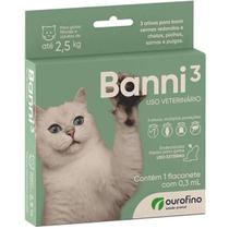 Antipulgas Ourofino Banni 3 para Gatos até 2,5Kg - 0,30ML