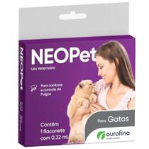 Antipulgas Ourofino Neopet 0,32 mL - Gatos até 8 Kg - Ouro Fino Pet