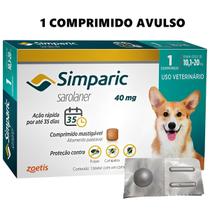 Antipulgas para Cachorros Simparic 1 comprimido 40Mg - 10,1kg a 20kg - Zoetis