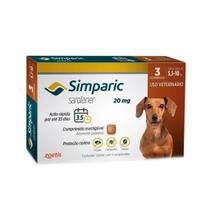 Antipulgas para Cachorros Simparic 3 comprimidos 20mg - 5,1kg a 10kg - Zoetis