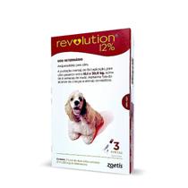 Antipulgas Revolution 12% Cães 10,1 até 20kg 03 Pipetas