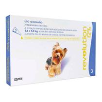 Antipulgas Revolution 12% Cães 2,6 a 5Kg C/3 Pipetas - Zoetis