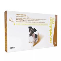 Antipulgas Revolution 12% para Cães de 5,1 a 10Kg Zoetis 3 tubos