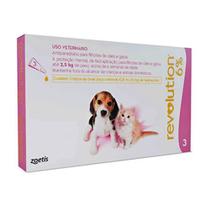 Antipulgas Revolution 6% Filhotes Caes E Gatos Ata 2,5kg C/3 Pipetas A Zoetis