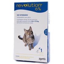 Antipulgas Revolution 6% para Gatos de 2,6 a 7,5Kg Zoetis 1 tubo