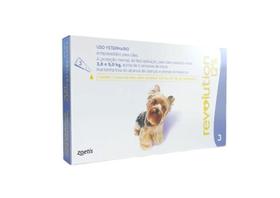 Antipulgas Revolution Cães 2,5 A 5Kg C/3 Pipetas