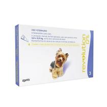Antipulgas Revolution Zoetis 12% Para Cães De 2,5 A 5kg 30mg Com 3 Pipetas
