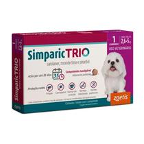 Antipulgas, Sarnas e Vermes Simparic Trio para Cães de 2,6 a 5 kg 1 Comprimido Antipulgas, Sarnas e Vermes Simparic Trio para Cães de 2,6 a 5 kg 1 Comprimido
