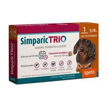 Antipulgas, Sarnas e Vermes Simparic Trio para Cães de 5,1 a 10 kg 1 Comprimido Antipulgas, Sarnas e Vermes Simparic Trio para Cães de 5,1 a 10 kg 1 Comprimido