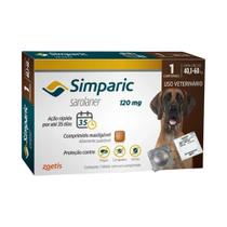 Antipulgas Simparic 120 mg para cães 40,1 a 60 kg 1 Comprimido Avulso - Zoetis