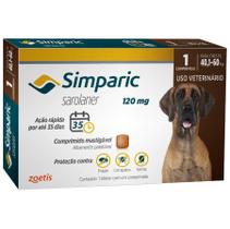 Antipulgas Simparic 120 mg para cães 40,1 a 60 kg - Zoetis - 1 unidade