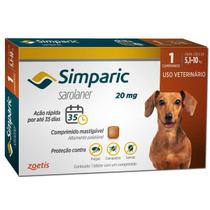 Antipulgas Simparic 20MG para Cães de 5,1 a 10k 1 Comprimido
