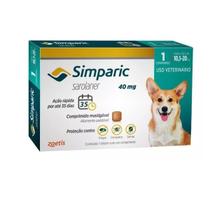 Antipulgas Simparic 40mg 10-20 Kg 1 Comprimido Original