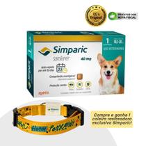 Antipulgas Simparic 40mg para cães 10,1 a 20kg - Zoetis Antipulgas Simparic 40mg para cães 10,1 a 20kg - Zoetis