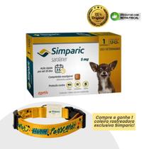 Antipulgas Simparic 5mg para cães 1,3 a 2,5kg - Zoetis