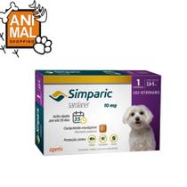 Antipulgas Simparic 5mg - Para Cães de 2,6 a 5,0kg - 1 Comprimido - ZOETIS