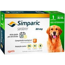 Antipulgas Simparic 80 mg para cães 20,1 a 40 kg com 3 comp. - Zoetis