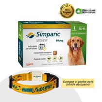 Antipulgas Simparic 80mg para cães 20,1 a 40kg - Zoetis