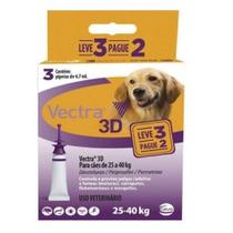 Antipulgas Vectra 3D Cães 25-40Kg Combo 3 pipetas