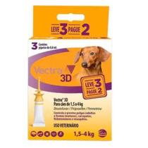 Antipulgas Vectra 3D Promo para Cães 1,5 a 4kg Combo 3 pipetas