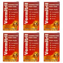 Antipulgas, Vermífugo e Giarcida - 24 Comprimidos Mastigáveis para Cães de até 15kg - Combate Carrapatos e Pulgas - Sabor Carne