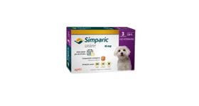 Antipulgas Zoetis Simparic 10mg para Cães 2.6 a 5Kg - 3 Comprimidos