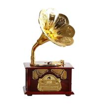 Antique Classical Retro Gramophone Music Box Decoração para casa Presente criativo