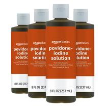 Antiséptico de primeiros socorros Amazon Basics 10% de iodopovidona 240 mL x4
