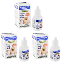 Antitóxico para cachorro e gato - Kit 3 Unidades Antitóxico Oral Biofarm 20 Ml