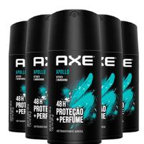 Antitranspirante Aerosol AXE Apollo Bodyspray Proteção 48H 150ml (Kit C/ 5)