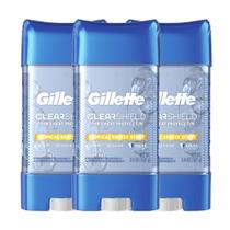 Antitranspirante e desodorante Gillette Clear Gel Tropical Breeze Scent para homens 112 ml (pacote com 3) Antitranspirante e desodorante Gillette Clear Gel Tropical Breeze Scent para homens 112 ml (pacote com 3)