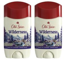 Antitranspirante e desodorante masculino Old Spice Wilderness para homens, lavanda, 2,6 onças (pacote com 2)