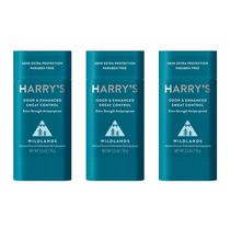 Antitranspirante Harry's Extra-Strength Wildlands 75 ml, pacote com 3
