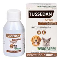 Antitussígeno Expectorante Xarope Tussedan Cães e Gatos 100Ml Biofarm