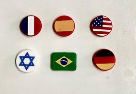 Antivibrador Para Raquete De Tênis Bandeiras - 6un Lindos