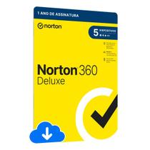 Antivírus Norton 360 Deluxe - 5 Dispositivos 12 Meses ESD - 21405567