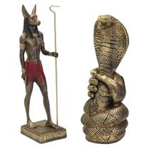 Anúbis Chakal Deus Egito Serpente Uraeus Egípcia Mão Resina Anúbis Chakal Deus Egito Serpente Uraeus Egípcia Mão Resina