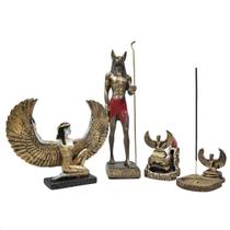 Anubis Isis Deuses Deusa Egito Egipcia + Incenso Vareta Cone - M3 Decoração