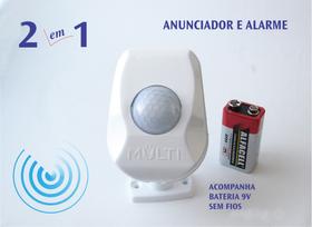 Anunciador de Presença C/ Alarme Ding-Dong Acompanha Bateria 9V Anunciador de Presença C/ Alarme Ding-Dong Acompanha Bateria 9V