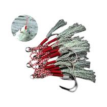 Anzóis De Pesca Slow Jigging De Aço De Alto Carbono 20-100 Peças, Anzol Simples Com Espinhos E Pluma