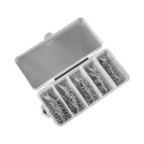 Anzóis De Pesca Triplo Com Espinhos Em Aço Carbono Alto Preto E Prata 50pcs Em Caixa