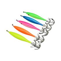 Anzóis Luminosos Para Pesca De Lula, 5 Peças, Isca Artificial Para Polvo, Lula-do-mar E Camarão