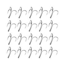 Anzóis Triplos De Aço Carbono Extra Afiados 20 Peças 8 6 4 2 1 1/0 2/0 3/0 Para